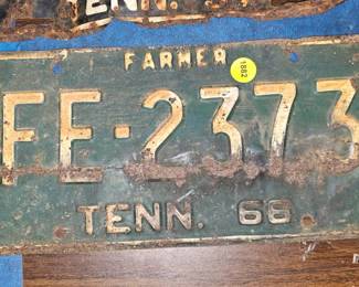 Vintage License Tag