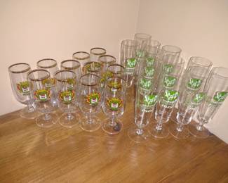 These beautiful glasses were brought home from Germany by my dad when he was in the military in Germany. They have been sitting inside a box in the basement since he got home from Germany in the Vietnam war.