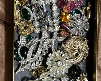 Vintage costume jewelry.