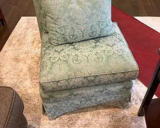 Little green slipper chair 