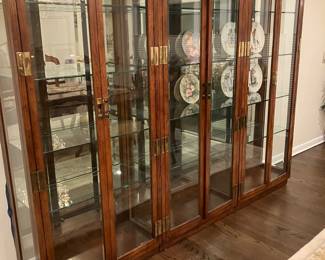 Three fabulous cabinets glass shelves with groves 