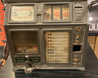 Vintage slot and candy machine
 Dandy vender1930s