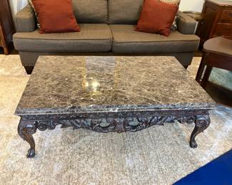 Marble and wood coffee table great condition 