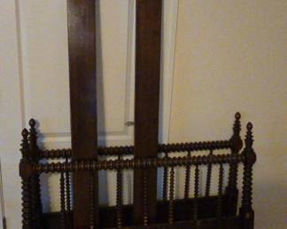 Solid Wood Twin Bed with Wood Side Rails