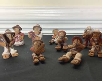 Unique Small Clay Figurines 