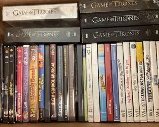 NINTENDO Wii Games And DVDs, Including Game Of Thrones And Harry Potter