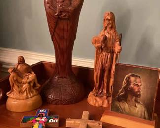 Carved Wood Religious Figures And More 