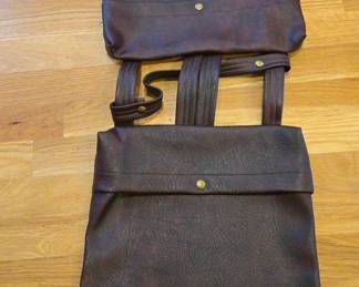 Dark Brown Leather Twosided Bike Frame Bag