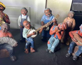 HandPainted African American Musician Figurines 