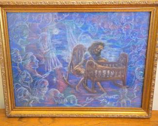  So Great A Cloud Of Witnesses By Raceal McWhorterCyrus Original Pastel Framed