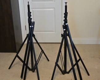 Pair Of Adjustable Height Speaker Stands With Carrying Case