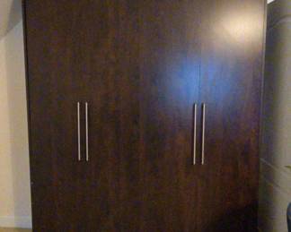 Dark Brown Queen Size Murphy Bed Frame