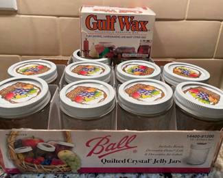 Ball Jelly Jars And Gulf Wax 