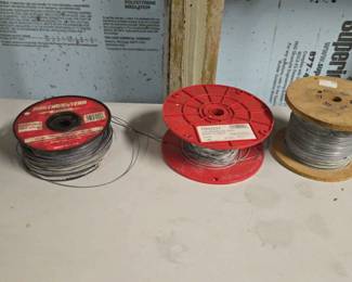 Three Spools Of Various Cable Wire 