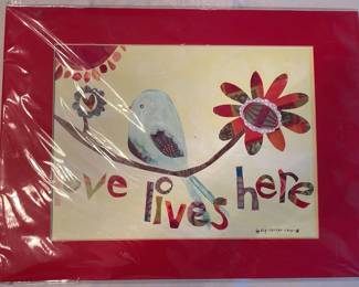 Love Lives Here Matted Print 
