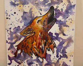 The Wolf Watercolor Picture