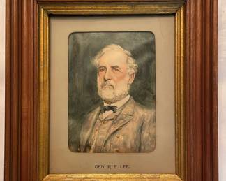 Framed General Robert E. Lee Print 