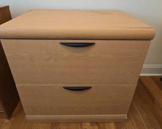 Two Drawer Light Color Filing Cabinet