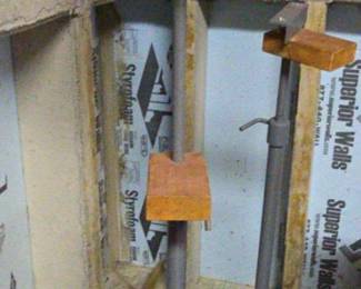 Two Metal Stands On Wheels