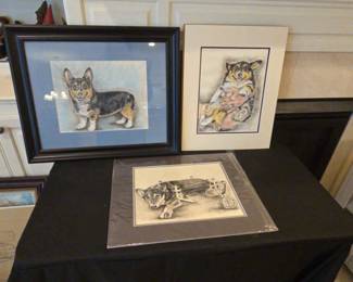Three Original HandDrawn Corgi Pieces The Life Of Myste By Carole Netherton