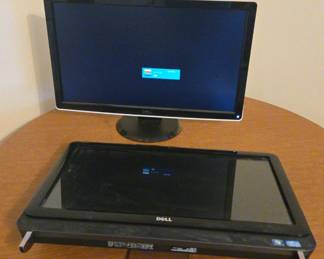 Two Dell Monitors 24 Working And 23 Not Tested Missing Power Cable