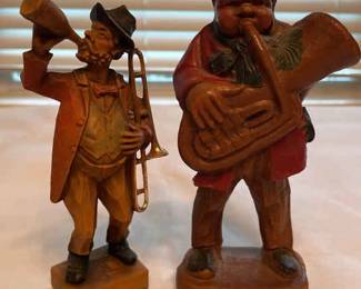 Wood Carved Musicians 