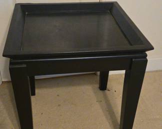 Black Recessed End Table