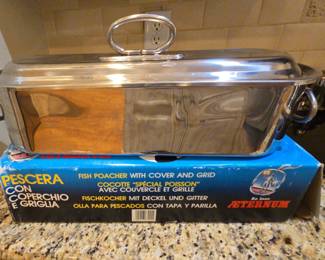 Fish Poacher With Cover And Grid