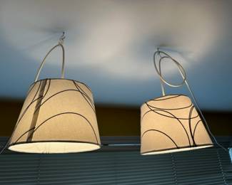 Pair of Retro-Style Pendant Lamps
