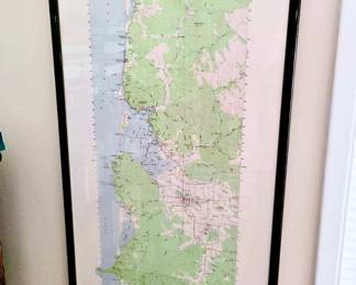 Framed Tillamook, Oregon Map