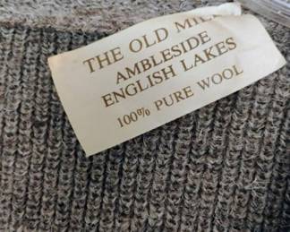 100% Wool Gray Cardigan Sweater