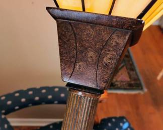 Tiffany Style Torchiere Floor Lamp
