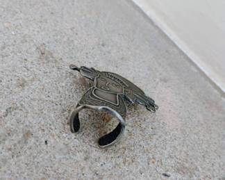 Japanese Geisha Pewter Ring