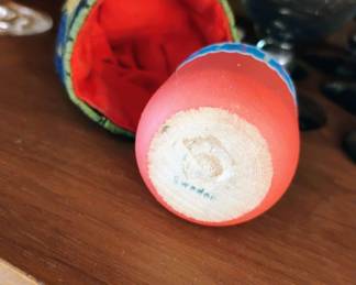 Hand Painted Swedish Wooden Cup