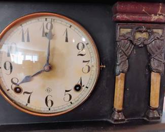 1915 Gilbert Black Mantel Clock