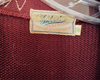 Dehen University Red Letterman Cardigan