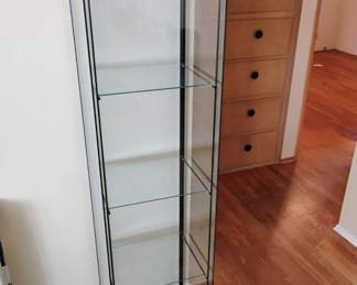 4 Tier Modern Rectangular Tower Curio Cabinet