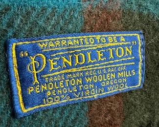 Pendleton Wool Blue/Multicolored Plaid Throw Blanket