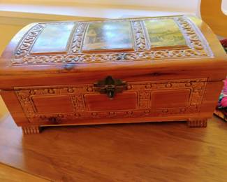 Carved Wooden Jewelry Box