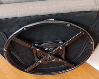 Pair of Gray Swivel Barrel Chairs