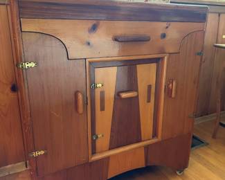  Art Deco-Inspired Two Tone Bar Cabinet