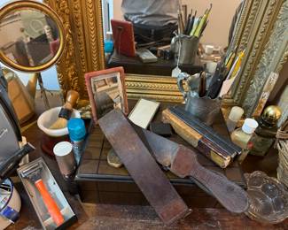 Vintage antique shaving blades and  sets