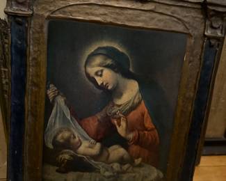 18th Century "Madonna of the Veil" Grand Tour Italian Figurative Oil Painting