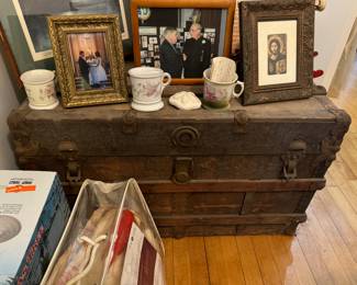 Antique travel trunk