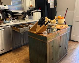 Antique cabinet with sink tub