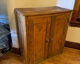 Antique Early American Rustic Pine Hutch