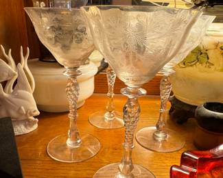 Antique rare Tiffin glasses