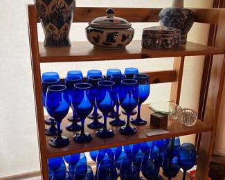 Cobalt blue wine glasses 
