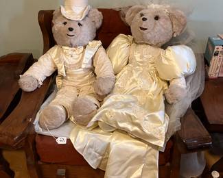 Vintage Tilly collection bride and groom bears. 