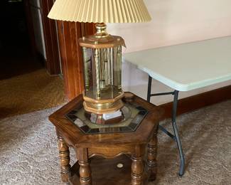 Matching end table and a retro lamp